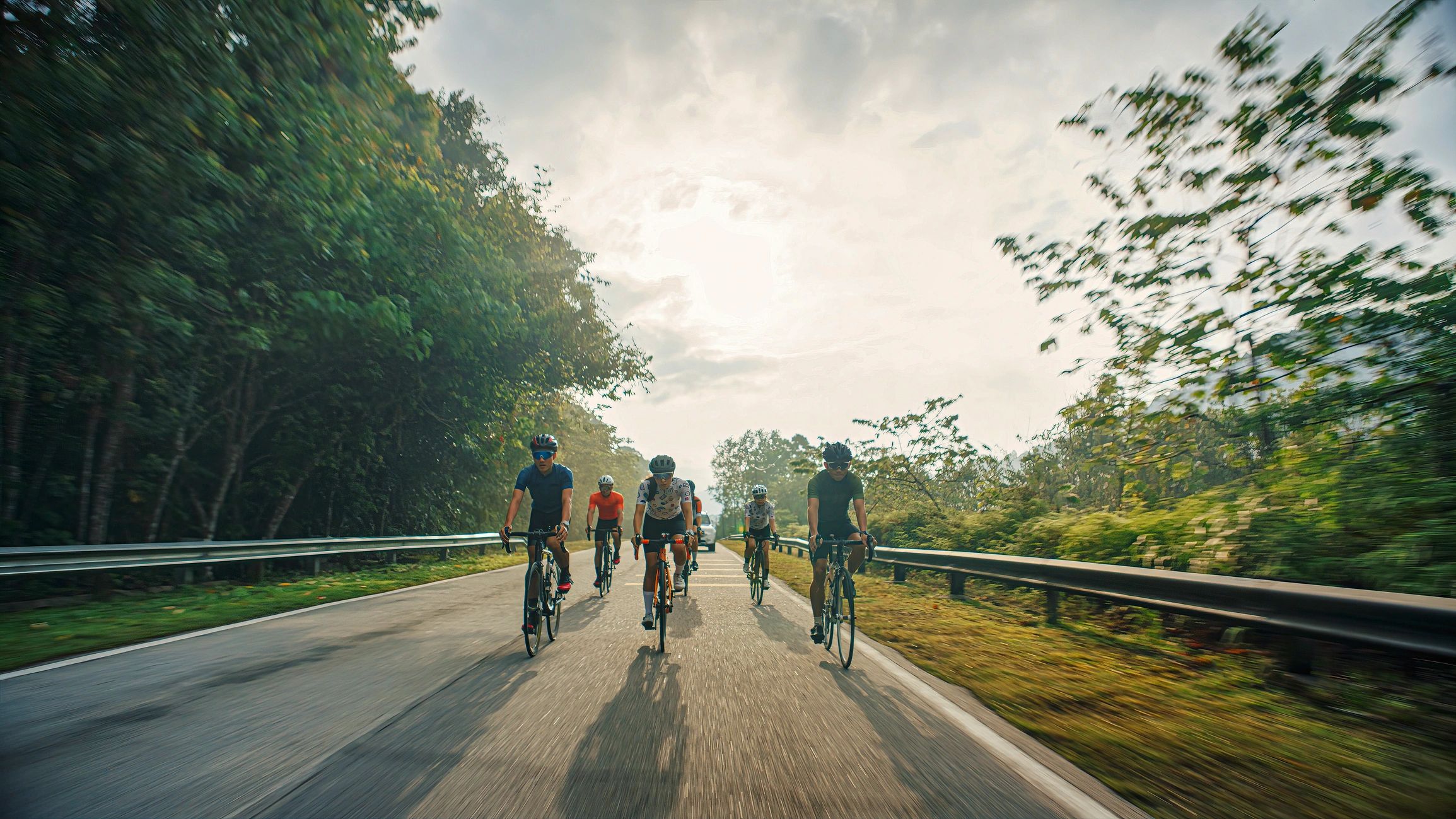 group cycling training session
